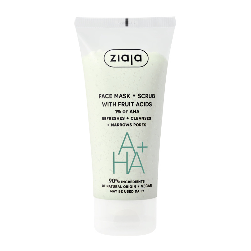 Ziaja Face Mask + Scrub with Fruit Acids peelingová maska 55 ml