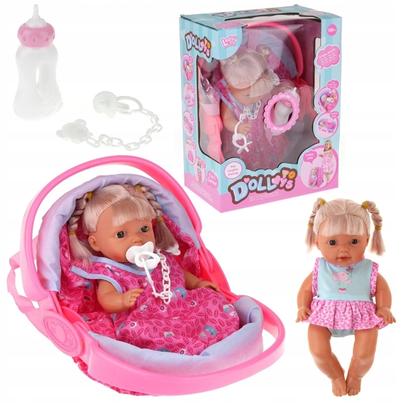 interaktivní panenka v nosítku 28 cm