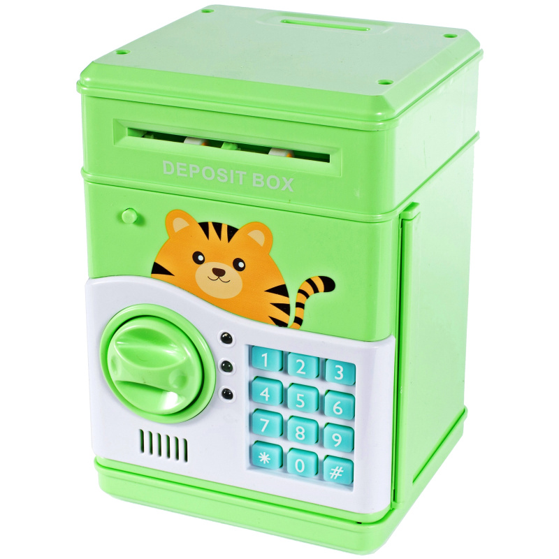 Pokladnička sejf kočička zelená
