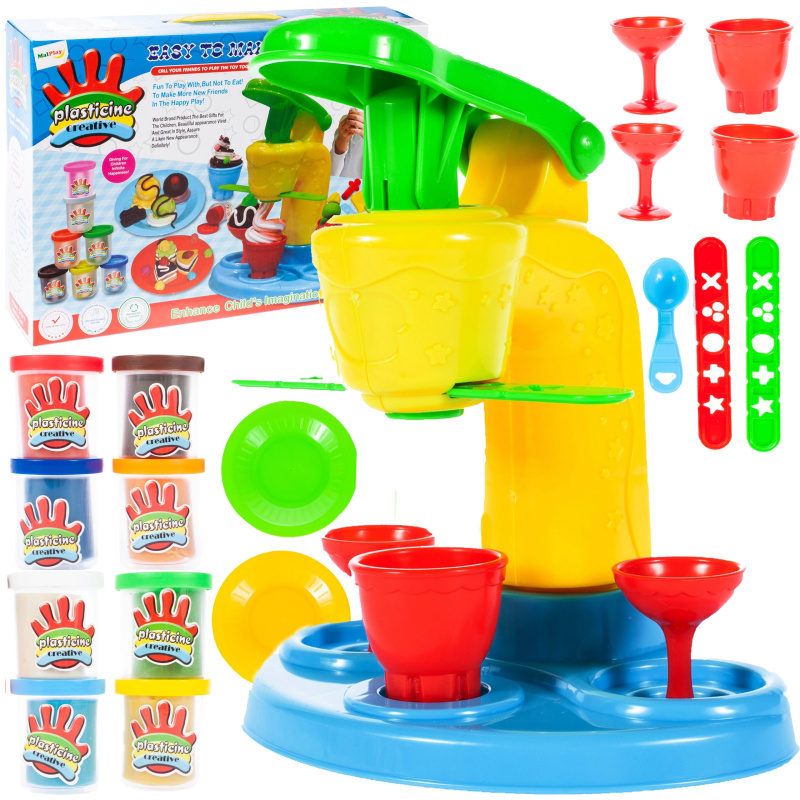 Plastelínová zmrzlinárna se 6 kelímky