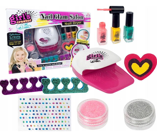 sada na úpravu nehtů s LED sušičkou