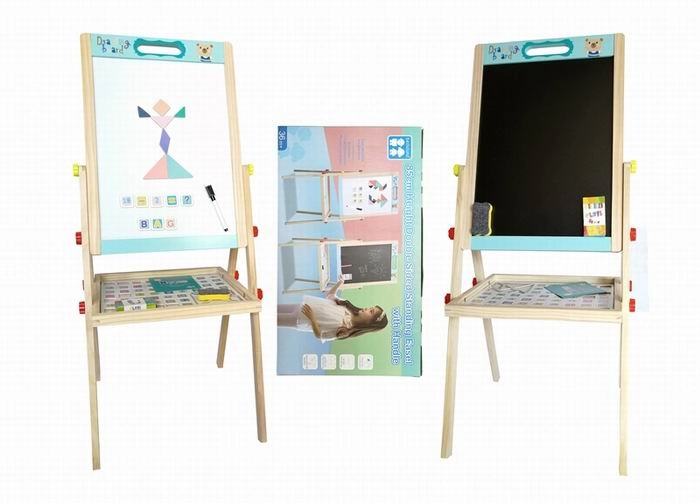 Dřevěná oboustranná tabule 85 cm s doplňky