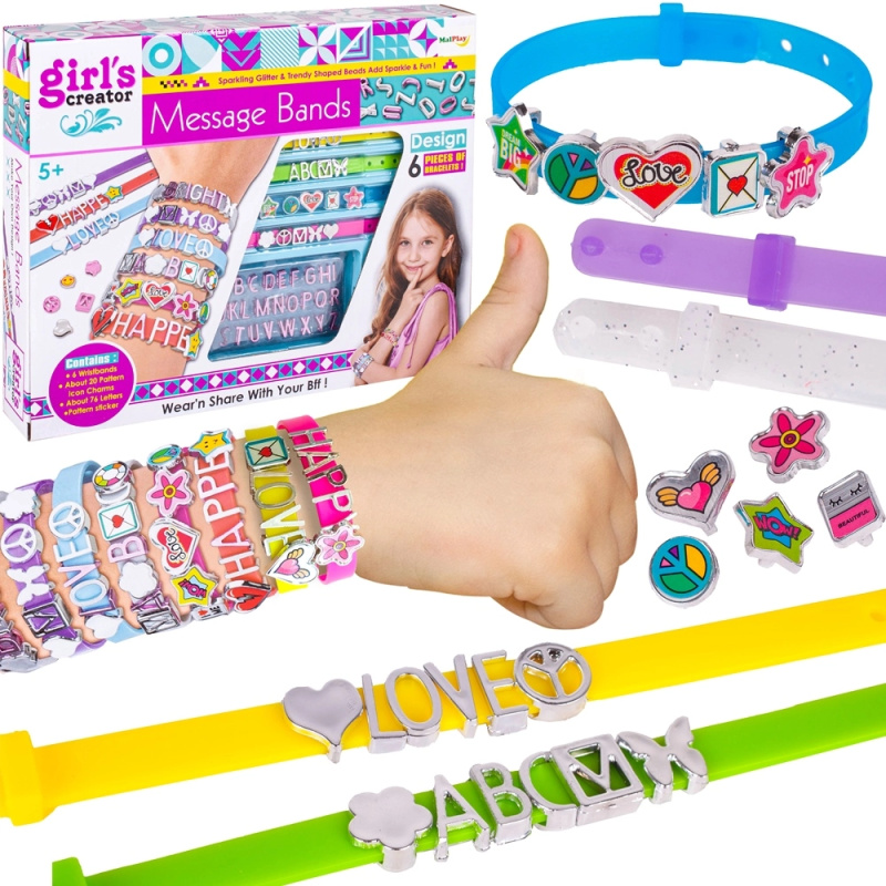 Sada na výrobu náramků s nápisy