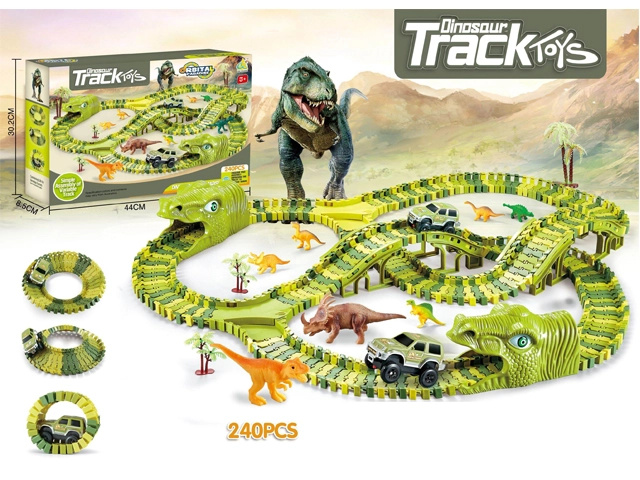 Mega závodní dráha XXXL Dino park – stavebnice 240 dílů