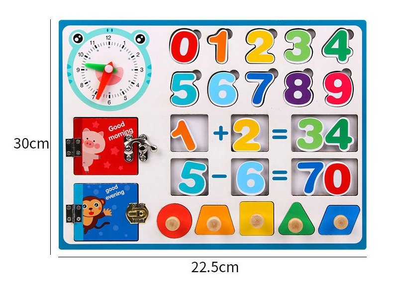 Dřevěná manipulační tabulka pro učení matematiky