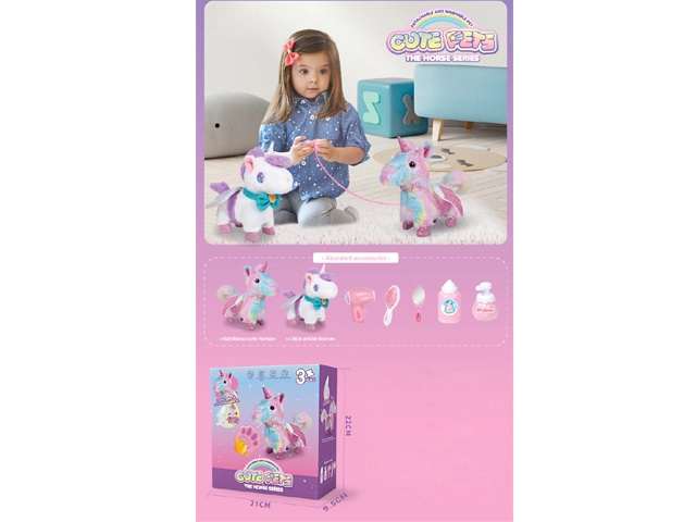 plyšový jednorožec s doplňky na baterie