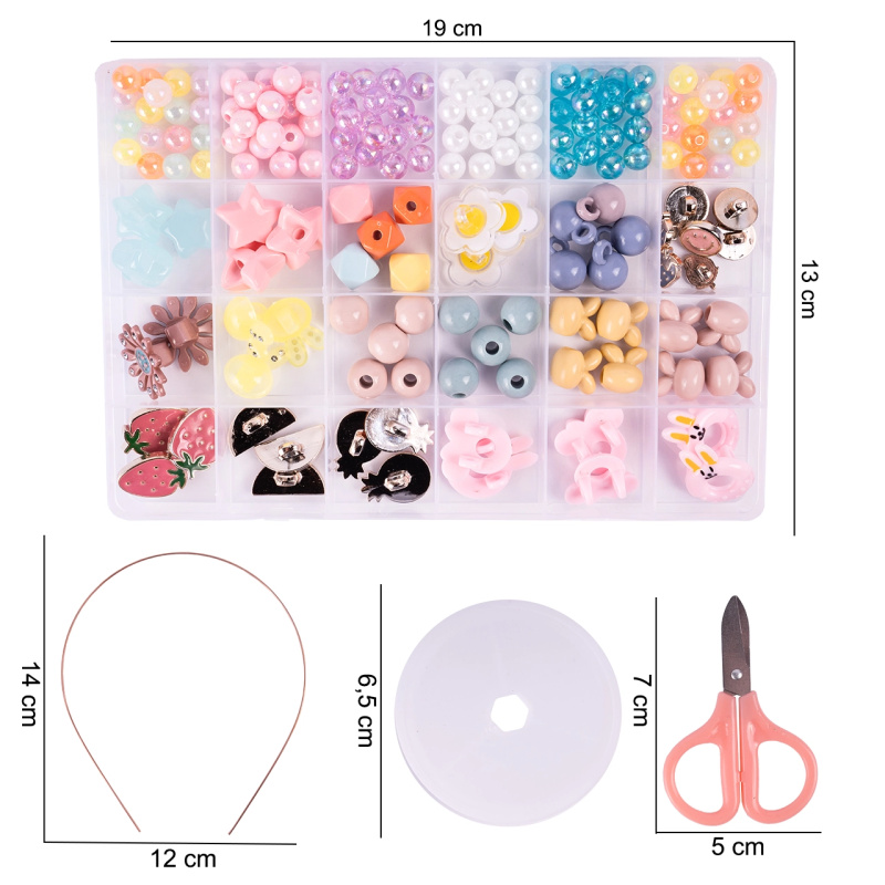 Sada korálků na výrobu náramků 240 ks