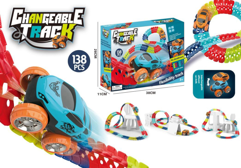 kolejová dráha DIY 138 dílů