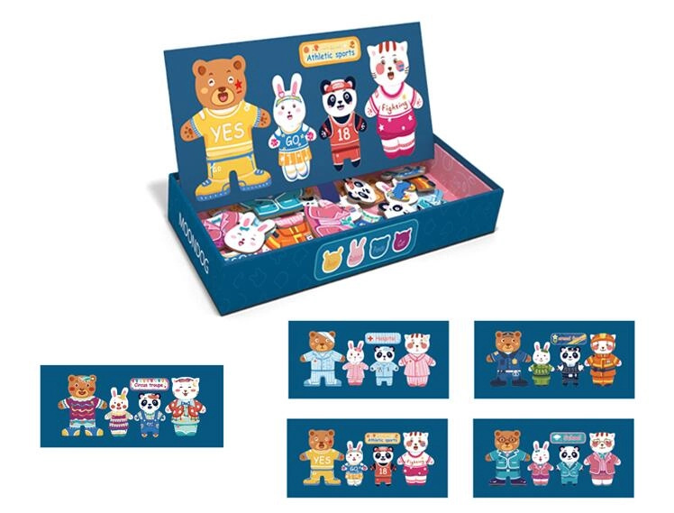 magnetické oblékání zvířátek