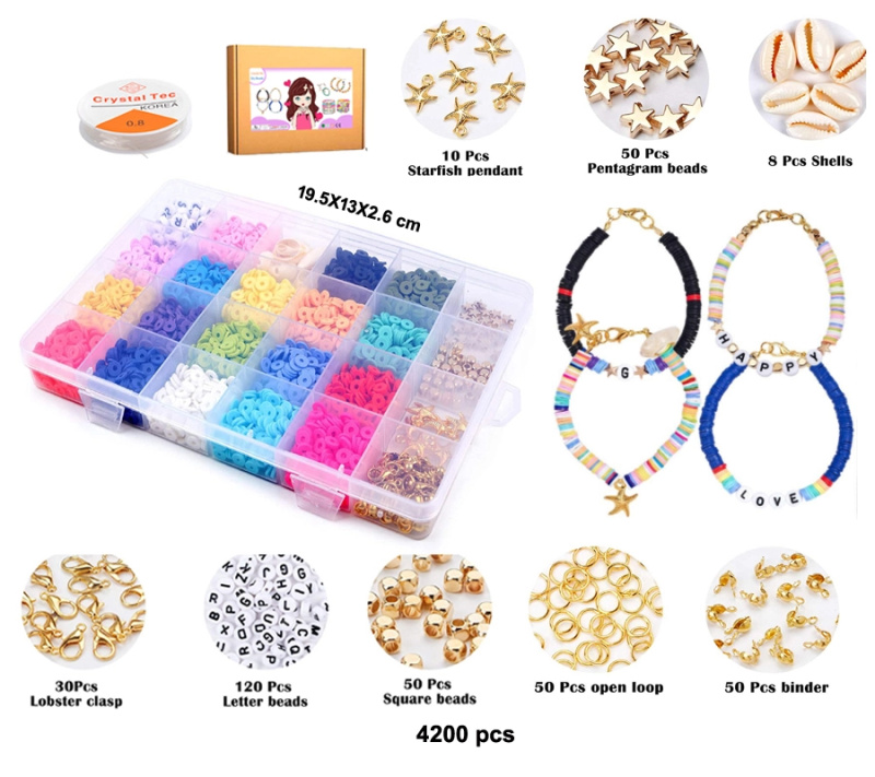 sada na výrobu náramků 4200 ks diy