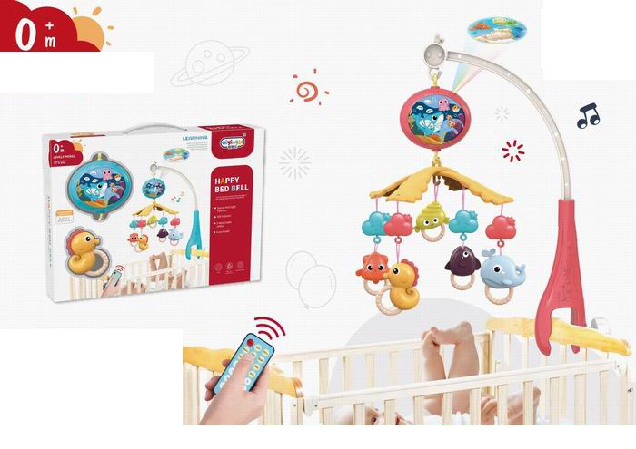 Kolotoč nad postýlku s dálkovým ovládáním a projektorem