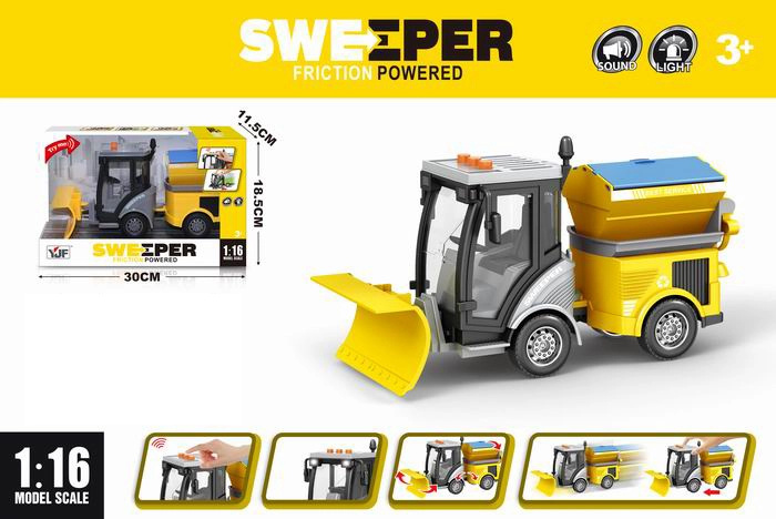 Uliční sněžný pluh 1:16 se světlem a zvukem