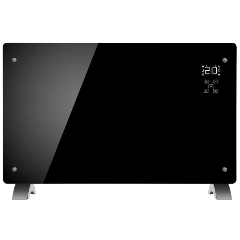 skleněný konvektorový radiátor s wi‑fi MalTec CH7000DWB 2000 W