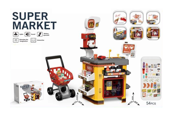Dětský supermarket set 54 dílů