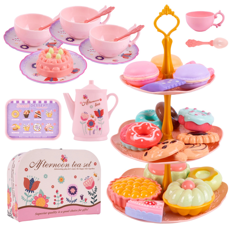 čajová a kávová sada s konvičkou a sušenkami pro děti