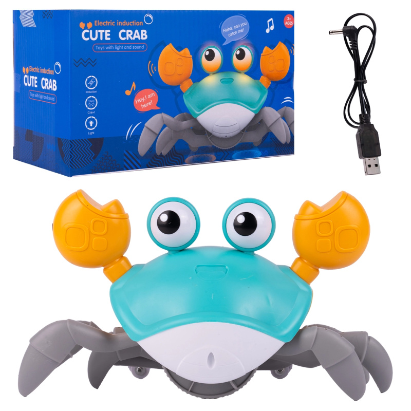 Interaktivní lezoucí krab na akumulátor