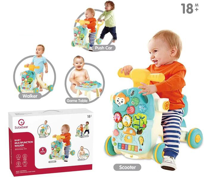 Vzdělávací chodítko a jezdítko 4v1 Opice