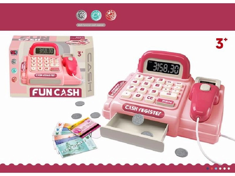 Pokladna Fun Cash Pink – dětská elektronická pokladna