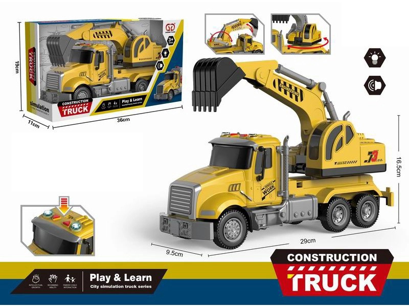 nákladní auto s efekty světla a zvuku – bagr