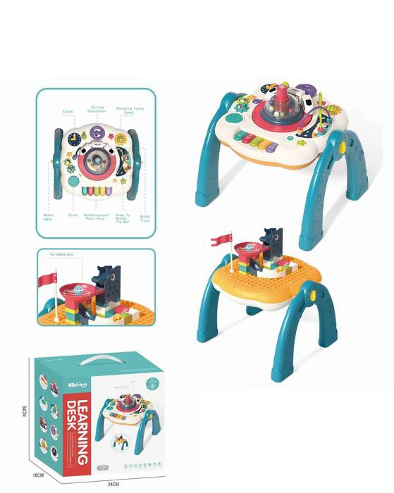 Interaktivní herní stolek s vláčkem, kostkami a pianem