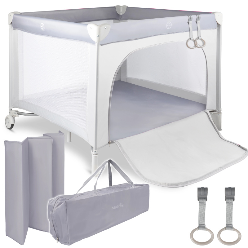 Cestovní dětská ohrádka Zoni šedá