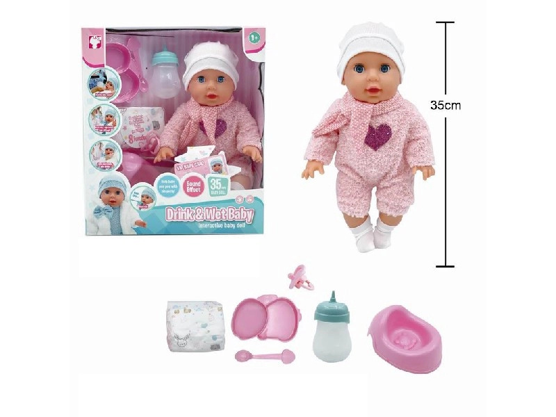 panenka 35 cm pije a čůrá tosia s doplňky