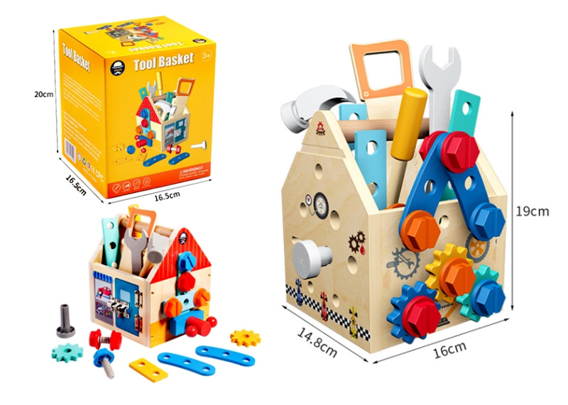 Dřevěná sada nářadí pro děti s opaskem, 25 dílů