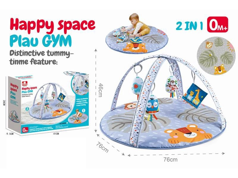 Oboustranná pěnová hrací podložka 2v1 zvířátka a město 150 × 180 × 1,5 cm