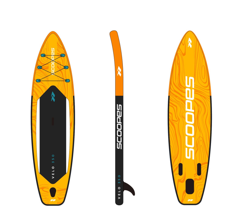 nafukovací paddleboard lago 320 cm se sadou příslušenství, žlutý