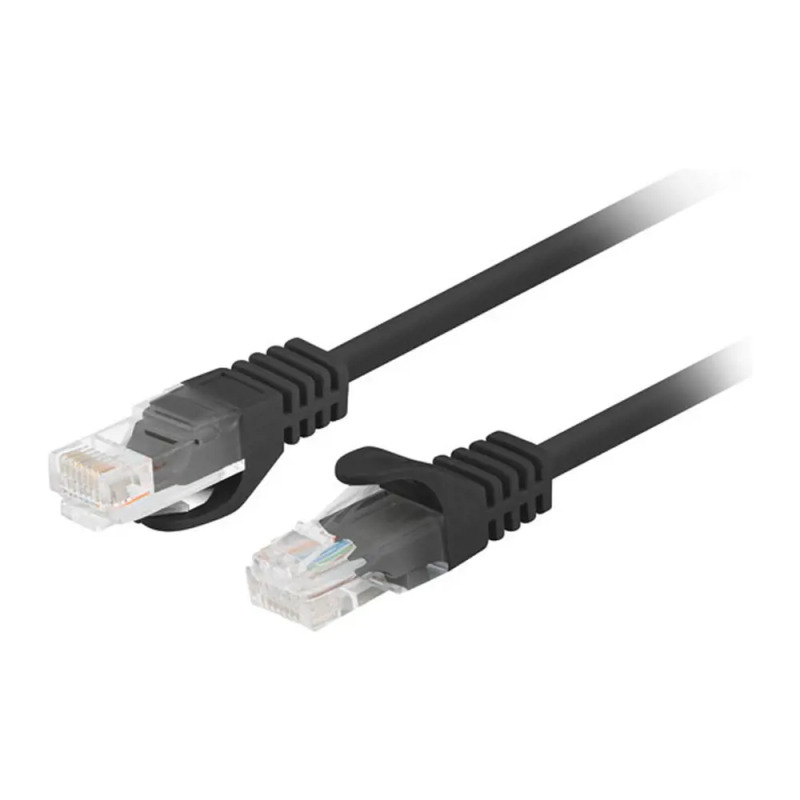 PATCHCORD CAT.6 UTP 0.25M BLACK FLUKE PASS LANBERG