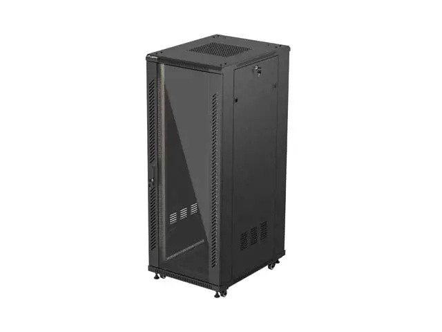 19" VOLNĚ STOJÍCÍ RACKOVÁ SKŘÍŇ 32U/600X800 (FLAT PACK) S PROSKLENÝMI DVEŘMI ČERNÁ LANBERG