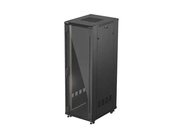 19" VOLNĚ STOJÍCÍ RACKOVÁ SKŘÍŇ 37U/600X800 (FLAT PACK) S PROSKLENÝMI DVEŘMI ČERNÁ LANBERG