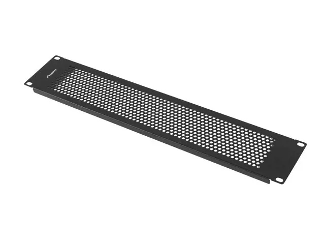 19" PLASTOVÝ RYCHLOMONTÁŽNÍ OHNIVZDORNÝ ZASLEPOVACÍ PANEL 2U ČERNÝ LANBERG