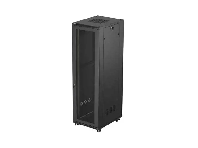 19" VOLNĚ STOJÍCÍ RACKOVÁ SKŘÍŇ 42U/600X800 (FLAT PACK) SE SÍŤOVANÝMI DVEŘMI ČERNÁ LANBERG