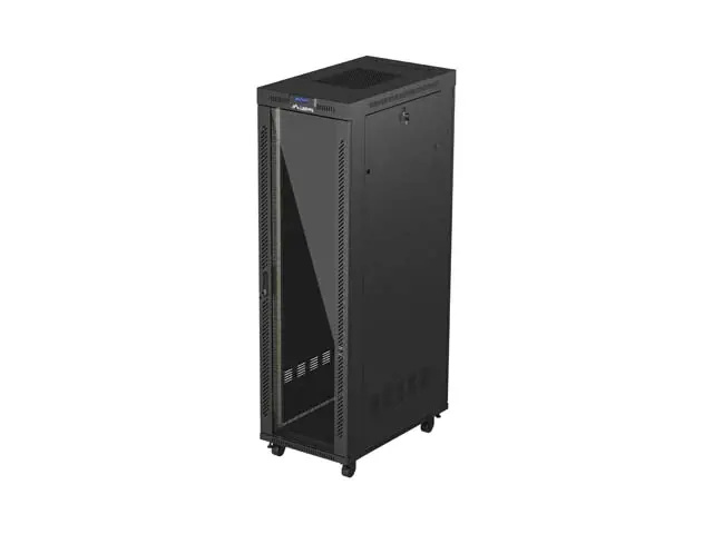 19" VOLNĚ STOJÍCÍ RACKOVÁ SKŘÍŇ 42U/600X1000 (FLAT PACK) S PROSKLENÝMI DVEŘMI LCD ČERNÁ LANBERG V2