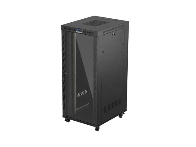 19" VOLNĚ STOJÍCÍ RACKOVÁ SKŘÍŇ 37U/800X1000 (FLAT PACK) S PROSKLENÝMI DVEŘMI LCD ČERNÁ LANBERG V2