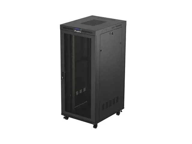 19" VOLNĚ STOJÍCÍ RACKOVÁ SKŘÍŇ 37U/800X1000 (FLAT PACK) ČERNÁ S PROSKLENÝMI DVEŘMI LCD LANBERG V2