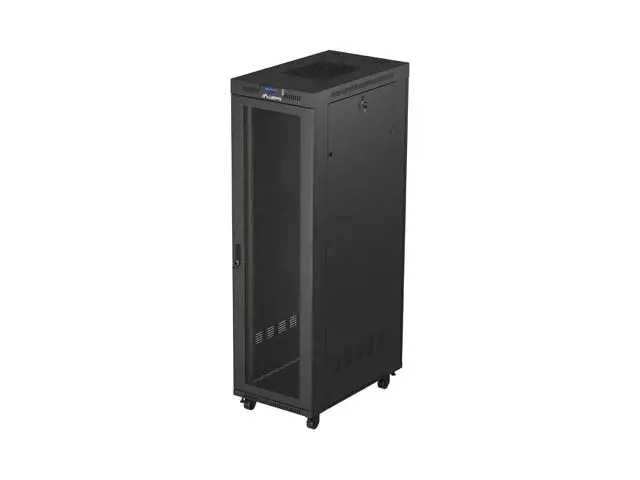 19" VOLNĚ STOJÍCÍ RACKOVÁ SKŘÍŇ 42U/600X1000 (FLAT PACK) SE SÍŤOVÝMI DVEŘMI LCD ČERNÁ LANBERG V2