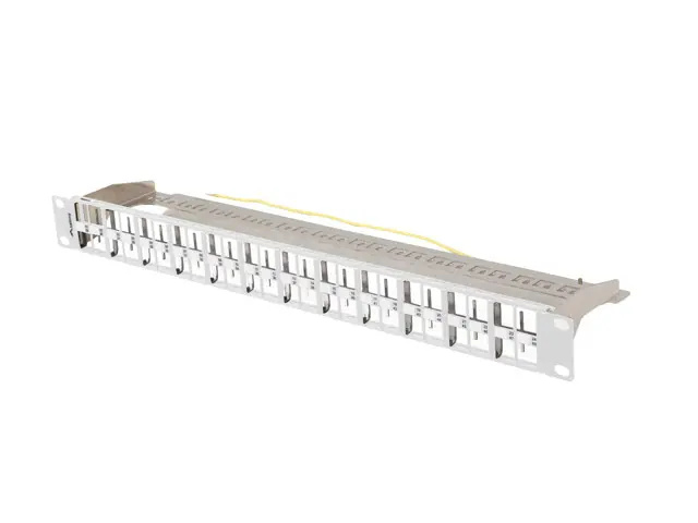 PATCH PANEL PRÁZDNÝ 48 PORTŮ 1U 19" FTP PRO MODULY KEYSTONE ŠEDÝ LANBERG