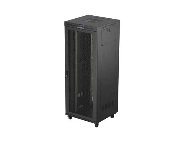 19" VOLNĚ STOJÍCÍ RACKOVÁ SKŘÍŇ 42U 800X800 ČERNÁ LCD PERFOROVANÁ DVÍŘKA LANBERG (PLOCHÉ BALENÍ)
