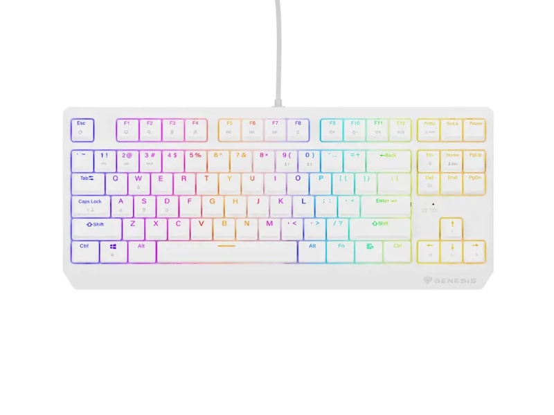 Genesis THOR 230 TKL RGB mechanická klávesnice bílá Outemu Brown NKG-2080