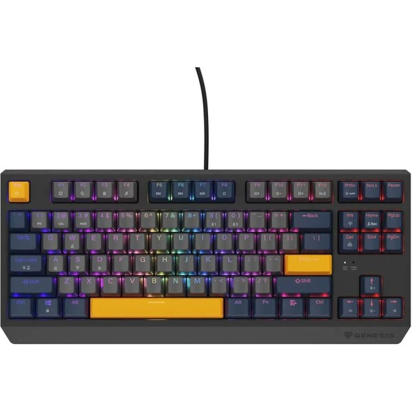 Genesis THOR 230 TKL Naval Blue Negative RGB mechanická klávesnice NKG-2164