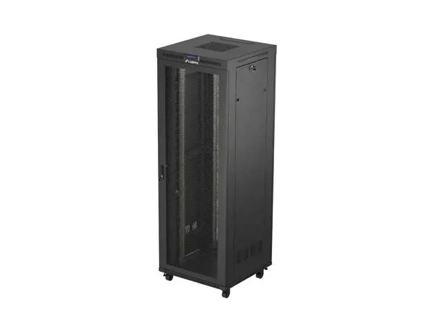 19" VOLNĚ STOJÍCÍ RACKOVÁ SKŘÍŇ 47U 800X800 ČERNÁ LCD PERFOROVANÁ DVÍŘKA LANBERG (PLOCHÉ BALENÍ)