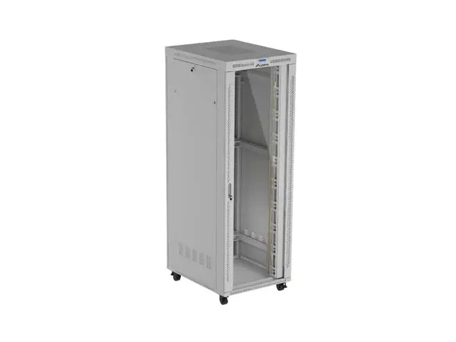 19" VOLNĚ STOJÍCÍ RACKOVÁ SKŘÍŇ 47U 800X1000 ŠEDÉ PROSKLENÉ DVEŘE LCD LANBERG (FLAT PACK) V2