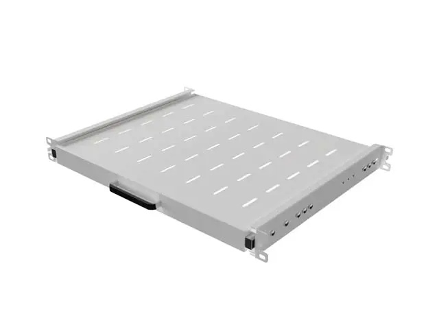 LANBERG POSUVNÁ POLICE PRO 19" RACKOVÉ SKŘÍNĚ 350MM ŠEDÁ (1U/445X350MM, NOSNOST DO 35KG, 4PO