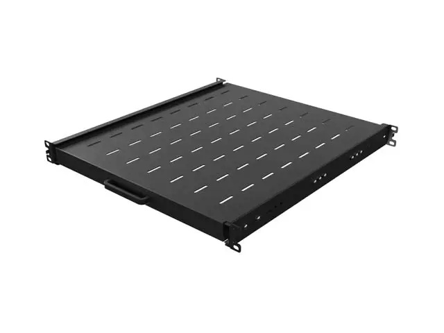LANBERG POSUVNÁ POLICE PRO 19" RACKOVÉ SKŘÍNĚ 500MM ČERNÁ (1U/445X500MM, NOSNOST DO 35KG, 4-P