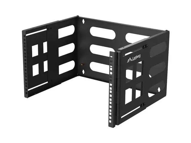 SKLÁDACÍ DRŽÁK PRO MONTÁŽ NA STĚNU 19" 6U RACK 497X400/240 ČERNÝ LANBERG
