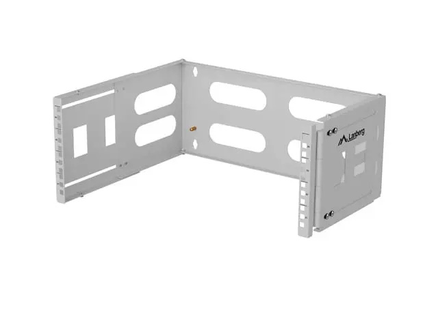 SKLÁDACÍ DRŽÁK PRO MONTÁŽ NA STĚNU 19" 4U 497X400/240 ŠEDÝ LANBERG