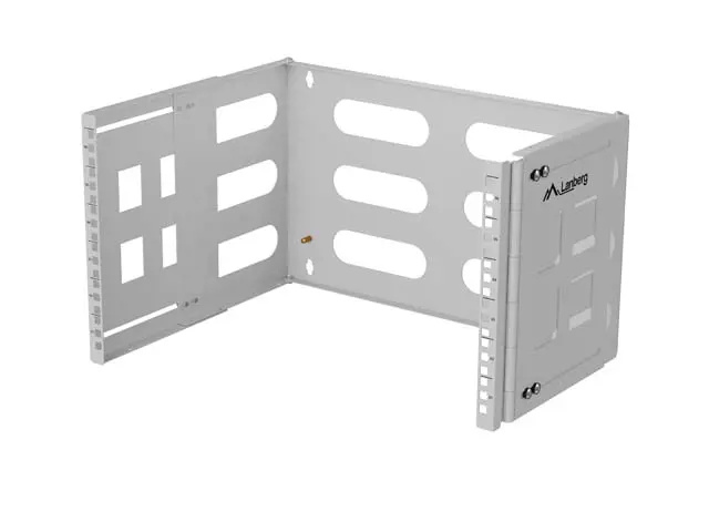 SKLÁDACÍ DRŽÁK PRO MONTÁŽ NA STĚNU19" 6U 497X400/240 ŠEDÝ LANBERG