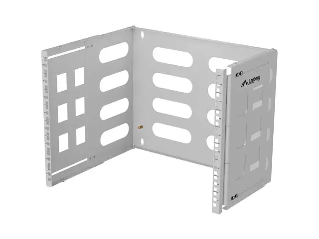 SKLÁDACÍ DRŽÁK PRO MONTÁŽ NA STĚNU 19" 8U 497X400/240 ŠEDÝ LANBERG